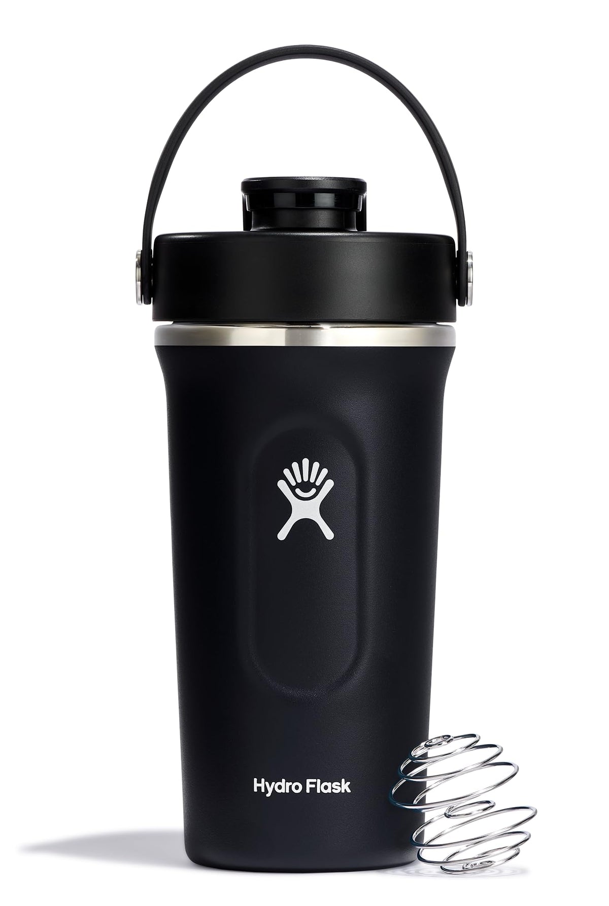 Hydro Flask Shaker Bottle – Insulated Stainless Steel Gym Bottle for Pre Workout & Protein 24 Oz Black