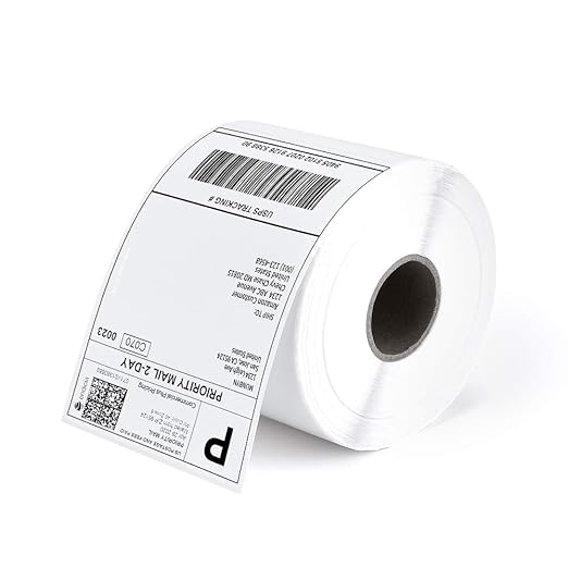 Thermal Direct Shipping Label (Pack of 500 4x6 Per Roll+2.25 x 1.25 Direct Thermal Stickers White Printer Stickers