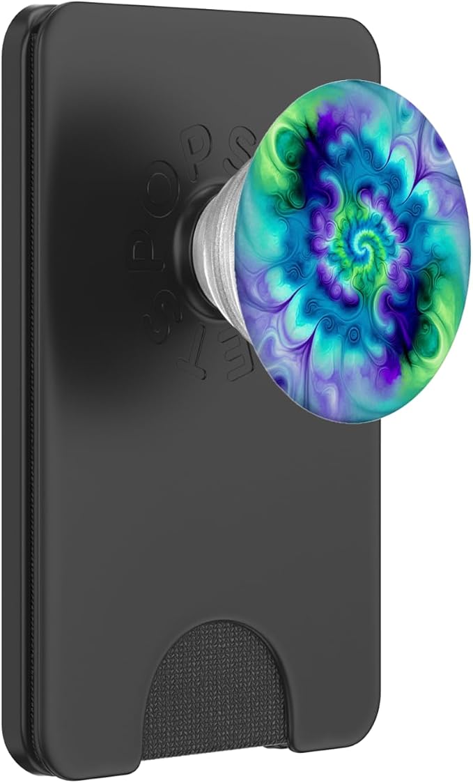 Tie Dye Colorful Blue Cyan Purple Green Design PopSockets Adhesive PopGrip