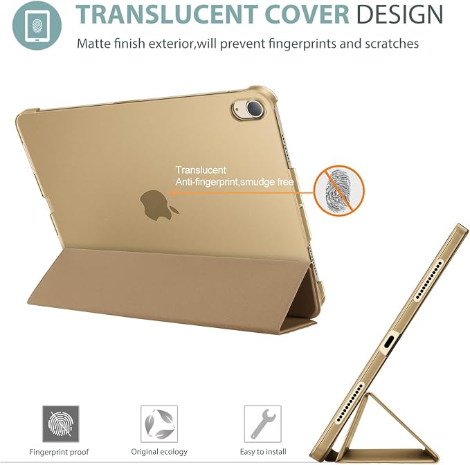ProCase Smart Case for iPad Air 11-inch M4/M3/M2 &amp Air 10.9 5th/4th Gen | Hard Back Cover with Auto Sleep/Wake Slim Lightweight Case for iPad Air 11 2026/25/24 &amp 10.9 2022/2020-Aqua