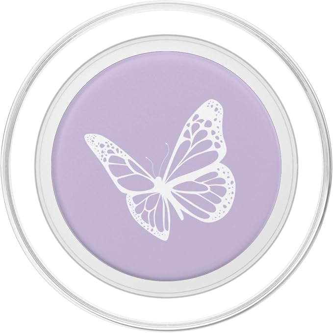 White Light Pastel Purple Butterfly PopSockets Adhesive PopGrip