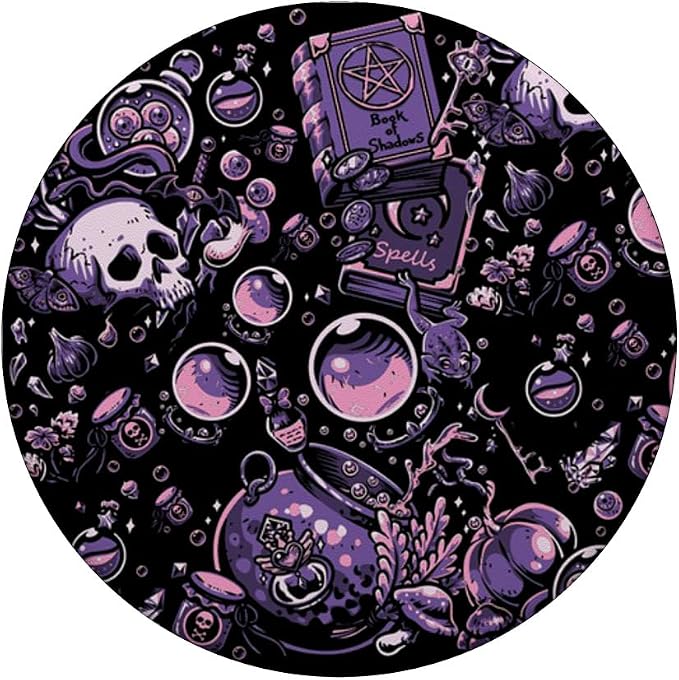 Witch's Essentials Pattern Witchy Design Halloween Cute PopSockets Adhesive PopGrip