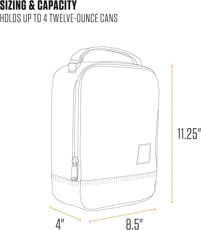 Carhartt Insulated Lunch Cooler For Men and Women, Fully Insulated Lunch Pale for Everyday Use, Port