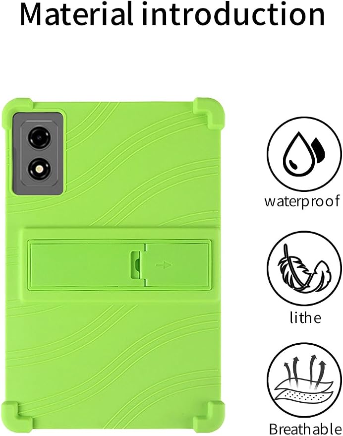 for BNCF 2025 Android 15 10.1 Inch Tablet CaseBOVUGAC Soft Silicone Adjustable Stand Shockproof Kids Friendly for BNCF 2025 Android 15 10.1 Tablet(Black)