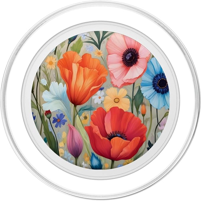 Blooming Wild Spring Garden Flowers Grasses Florals Leaves PopSockets PopGrip for MagSafe