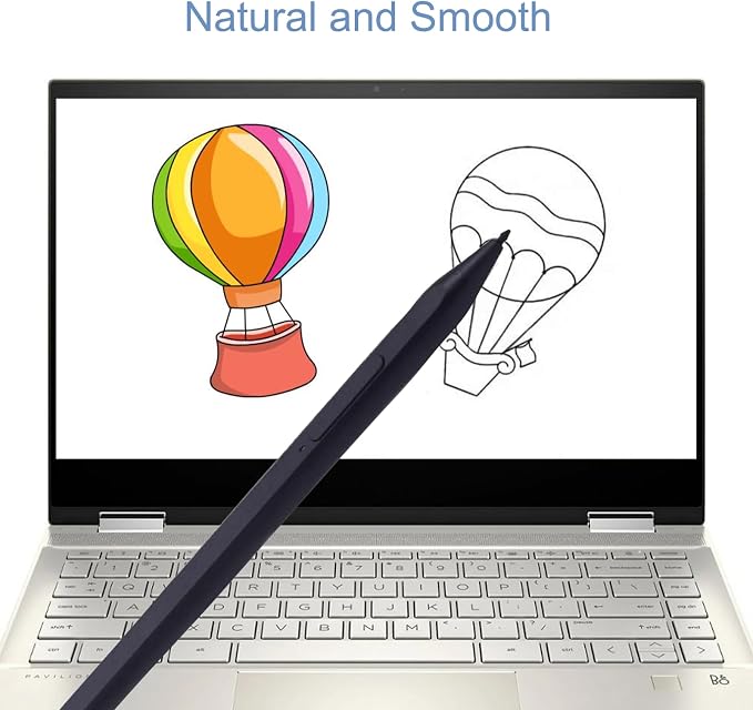 C581S Rechargeable MPP 2.0 Tilt Pen for HP Rechargeable MPP 2.0 Tilt Pen Compatible with HP Envy/Pavilion/Specter X360 with 4096 Pressure Sensitivity(Black)