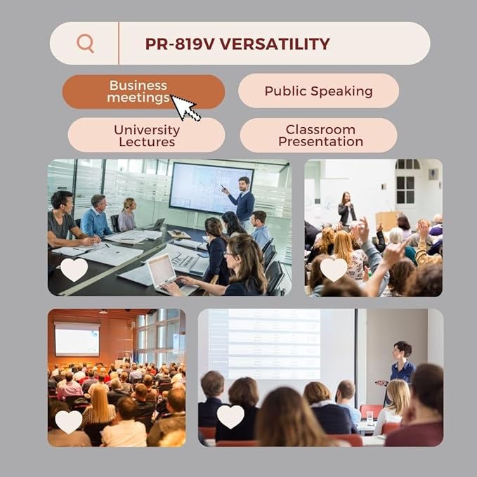 Red Star Tec PR-819V Presentation Clicker- Wireless Presenter PowerPoint Clicker with Red Laser Pointer for Presentations, Suitable for School and Business Use