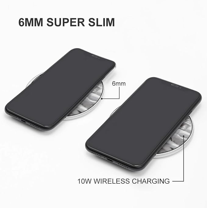 Husky Dogs Snow Wireless Charger Fast Charging Pad | Anti-Slip Qi Certified Wireless Charging Pad for All Phones with Wireless Charging Function for Home Office Travel
