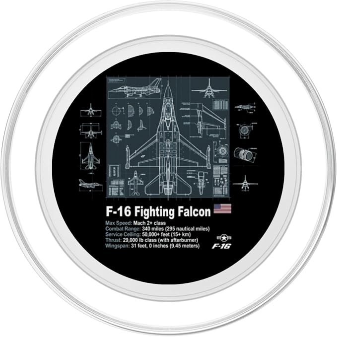 F-16 Blueprint Technical Schematic Aviation PopSockets PopWallet for MagSafe
