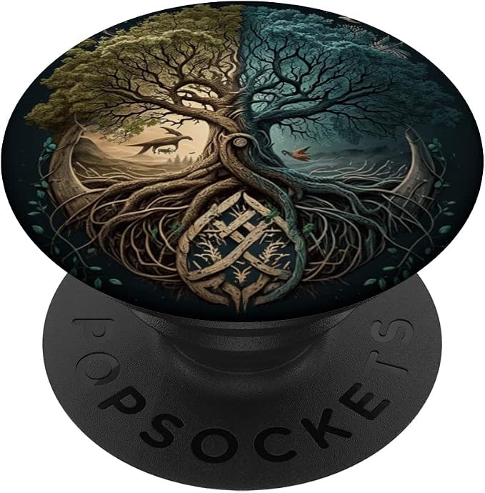 Yggdrasil Viking Tree of Life Design PopSockets Adhesive PopGrip