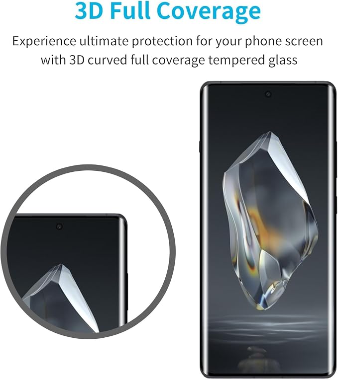 Didisky Screen Protector for Oneplus 9 Pro 3 Pack Tempered Glass Film with 2 Pack Camera Lens Protector Easy to UseScratch-Resistant9H Hardness3D Curved Full Coverage