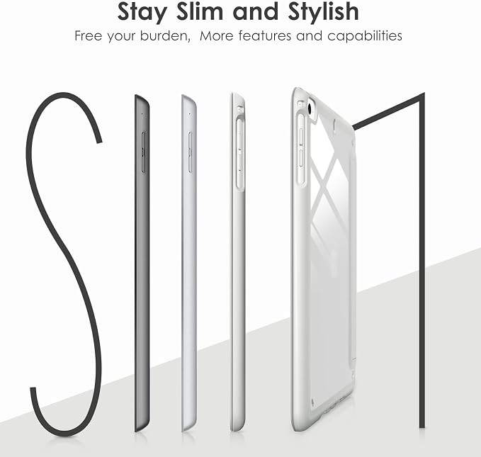 for iPad mini 4 5 3 2 1 CaseClear 7.9 inch iPad mini 1st 2nd 3rd 4th 5th Generation Smart Cover [Support Auto Sleep/Wake] - Silver