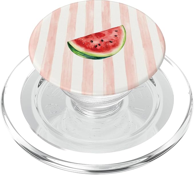 Pink Stripe Watermelon Pattern PopSockets Adhesive PopGrip