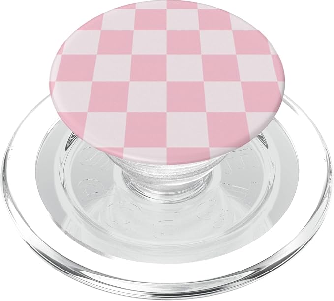 Classic Checkered Checker Checkerboard Blush Pink PopSockets Adhesive PopGrip