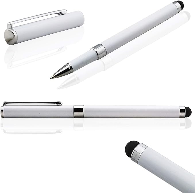 PRO Motorola Moto E5 Play Custom High Sensitivity Touch Stylus + Writing Pen with Ink! [3 Pack-Silver]