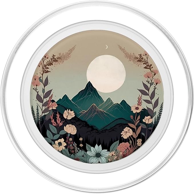 Boho Chic Floral Wreath Forest Nature Mountain Cute Pastel PopSockets Adhesive PopGrip