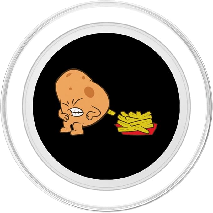 Funny Potato and French Fries PopSockets Adhesive PopGrip
