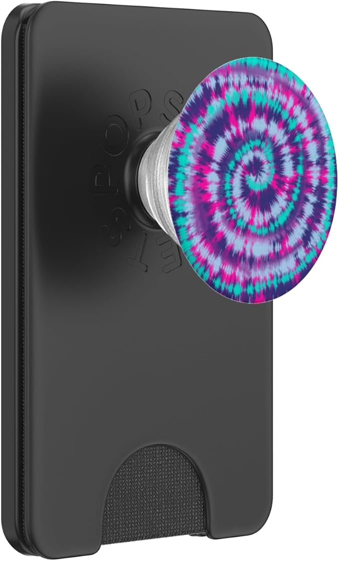 Boho Hippie Tie Dye Pattern | Purple Teal Pink Spiral PopSockets Adhesive PopGrip