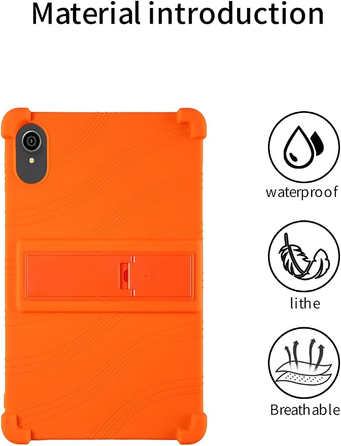 for ApoloSign EP103A 10.1 Tablet CaseBOVUGAC Soft Silicone Case Adjustable Stand Shockproof Kids Friendly (Black)
