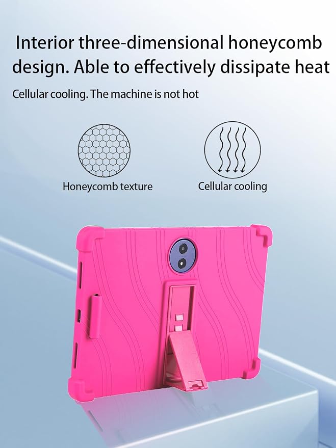 for TCL TAB A1 Plus Android 16 Tablet12.2 2.4K Ultra Clear Display Tablet Model CaseUYRUREL Soft Silicone Adjustable Stand Cover Lightweight Kids FriendlyBlack.