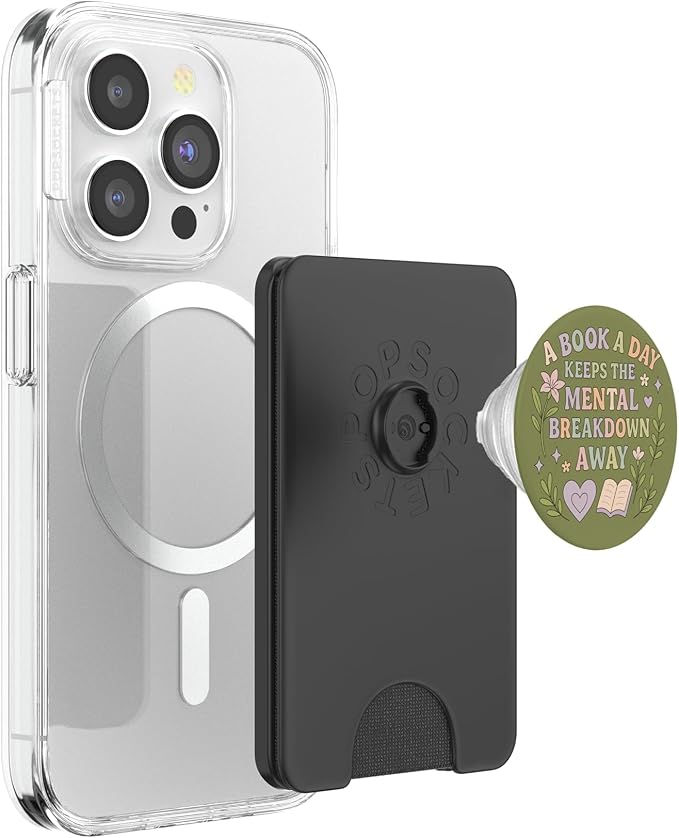 A Book A Day Keeps The Mental Breakdown Away Book Lover Read PopSockets Adhesive PopGrip