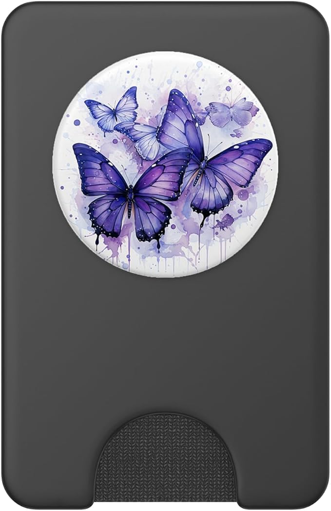 butterfly aesthetic purple butterflies nature blue PopSockets Adhesive PopGrip