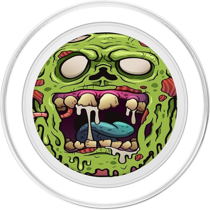 Slimey Horror Movie Zombie Face PopSockets PopGrip: Swappable Grip for Phones &amp Tablets PopSockets Adhesive PopGrip