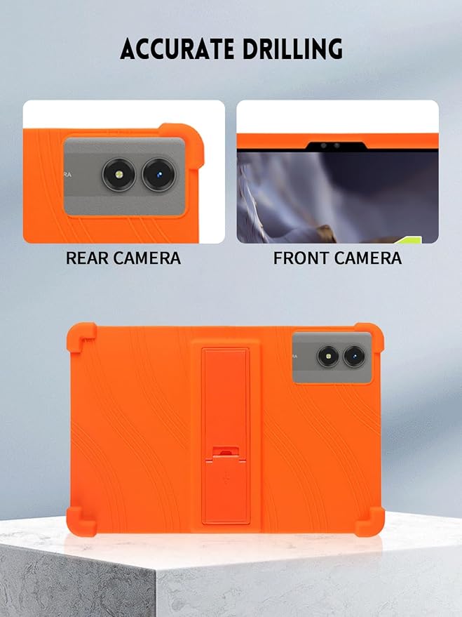 Case for TABWEE T50 Tablet 11 Inch (Black) | Soft Silicone Kids Friendly Protective Cover with Adjustable Stand Drop-Proof