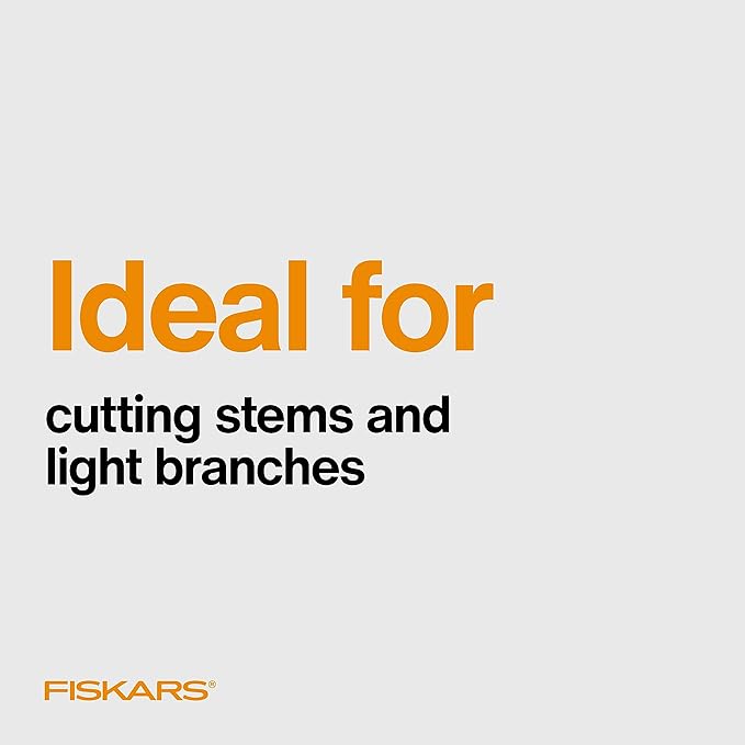 Fiskars Bypass Pruning Shears, Branch Cutter with 5/8" Cut Capacity, Garden Shears with Sharp Steel Blade, Rust Resistant, Ergonomic Pruners with Comfort Handle and Safety Lock, Gardening Hand Tools