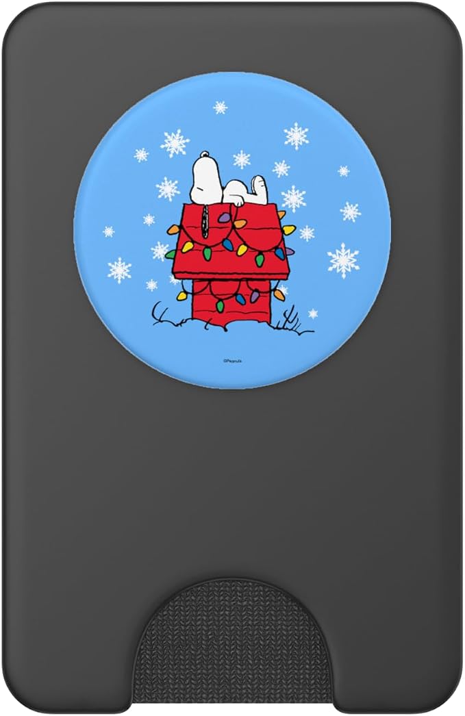 Peanuts Holiday Snoopy Dog House Lights PopSockets Adhesive PopGrip