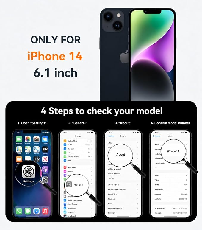 Magnetic Design for iPhone 16 CaseCompatible with MagSafe[Military Grade Drop Protection] Camera Lens Protector Cover Logo View Dust-Proof Matte Shockproof Protective CoverNavy Blue