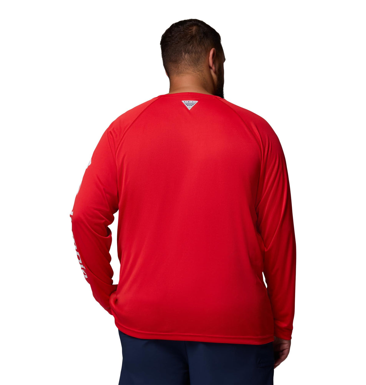 Columbia Men's PFG Terminal Tackle Long Sleeve Fishing Shirt, Red Spark/White Logo, 2X Tall