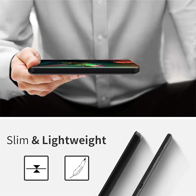 Case for 7 All-New Kindle Paperwhite (12th Generation 2024) and Kindle Colorsoft Signature Edition CoverSlim PU Leather Smart Cases with Auto Wake/Sleep-Black Cat Night Sky