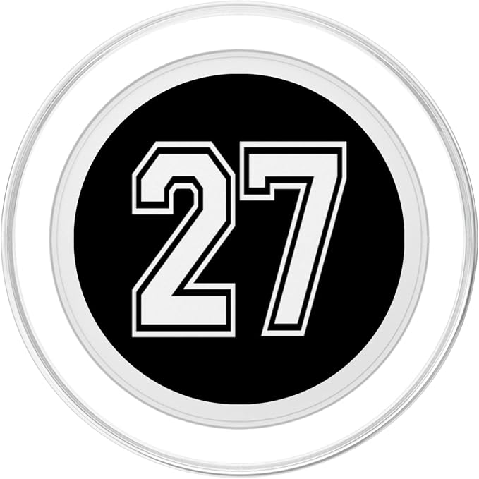 Number 27 in White PopSockets Adhesive PopGrip