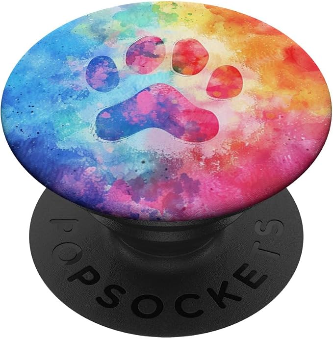 Colorful Dog Paw Print PopSockets PopGrip for MagSafe
