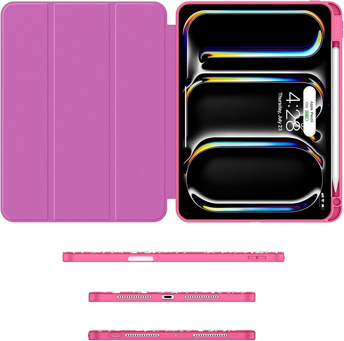 Soke Case for iPad Pro 11 Inch (M5 2025/M4 2024) - Book Black | Built-in Apple Pencil Slot Auto Sleep/Wake Lightweight Protective Cover