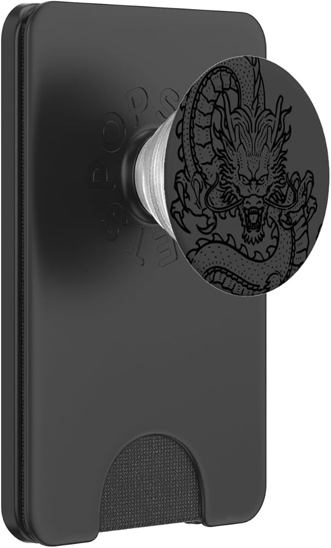 Dragon Art Drawing Design for Dragon Fan PopSockets PopGrip for MagSafe