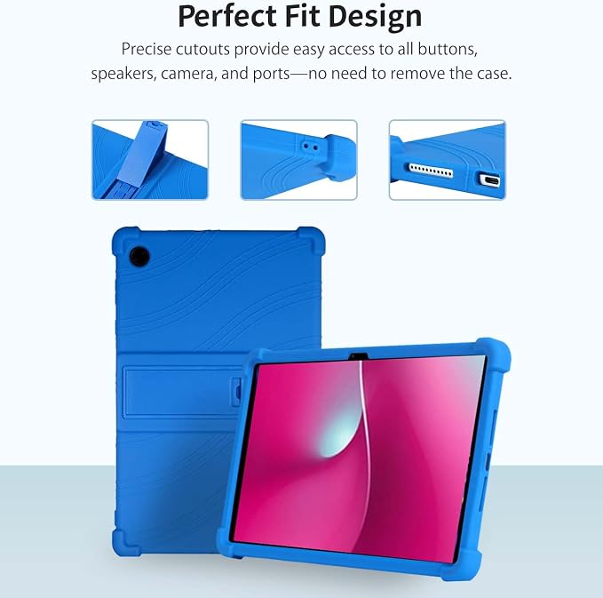 Case for T-Mobile Revvl Tab 2 10.1-InchCompatible with T-Mobile Revvl Tab 2 Android Tablet–Soft Silicone Protective Cover with Kickstand Shockproof Drop-Resistant Business-Style Stand(Black)
