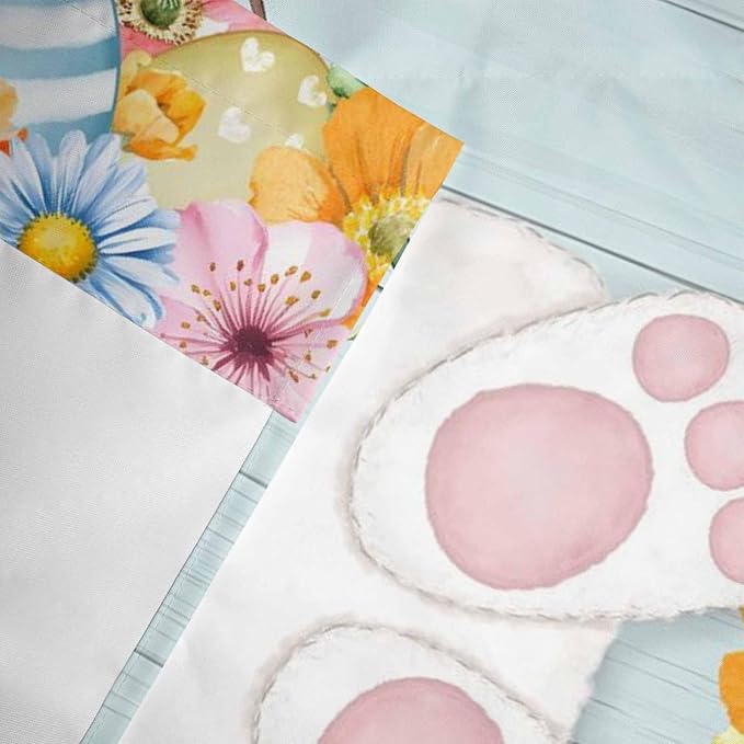 Easter Bunny Curtain Valances for Windows, Kitchen Valance Window Treatment