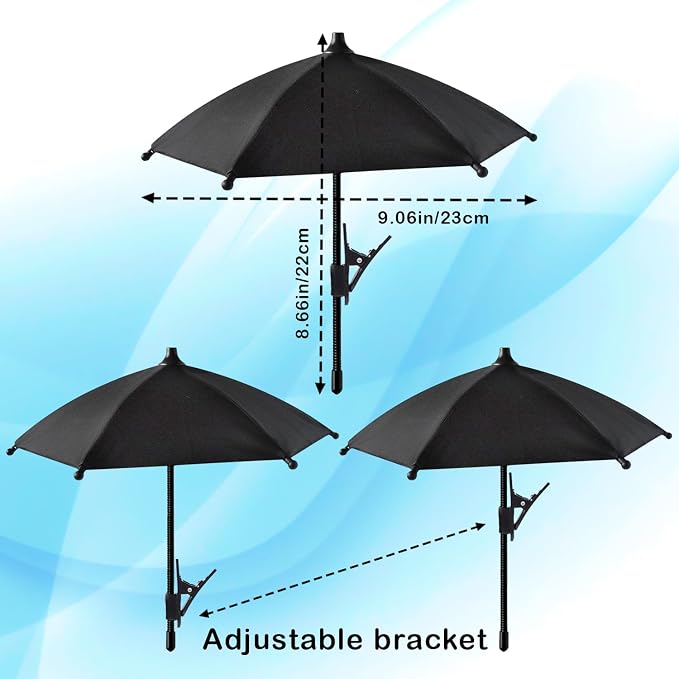 Phone Umbrella - Anti-Glare Sun Shade Phone Umbrella for Sun iPhone Clip On umbrella for phone sun shade Protects from Sunlight and Glare Outdoor Activities Universal Fit for All Smartphones