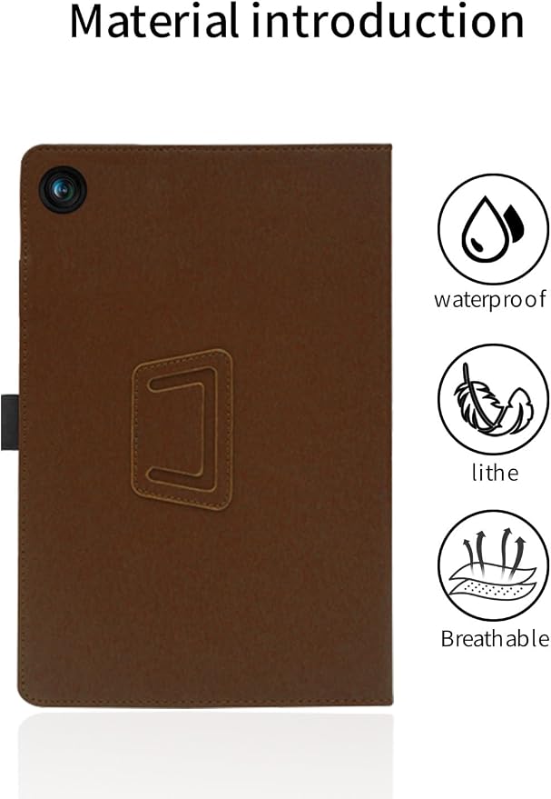 for Lenovo Tab One 8.7 Inch Android Tablet CaseBOVUGAC Folding Stand Protective Cover with Pencil Holder and Wrist StrapFull Protection Premium PUScratch Resistant(Black)