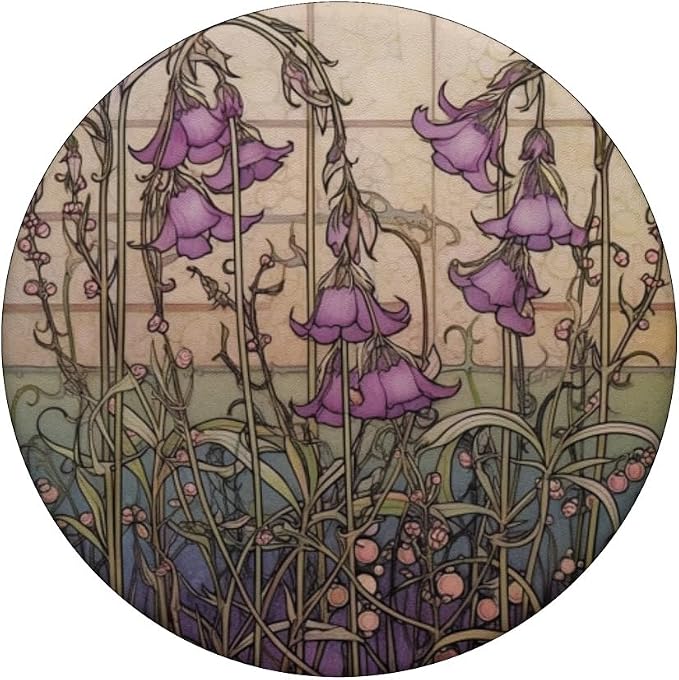 Cute Floral Heather Flower Art Nouveau PopSockets Adhesive PopGrip
