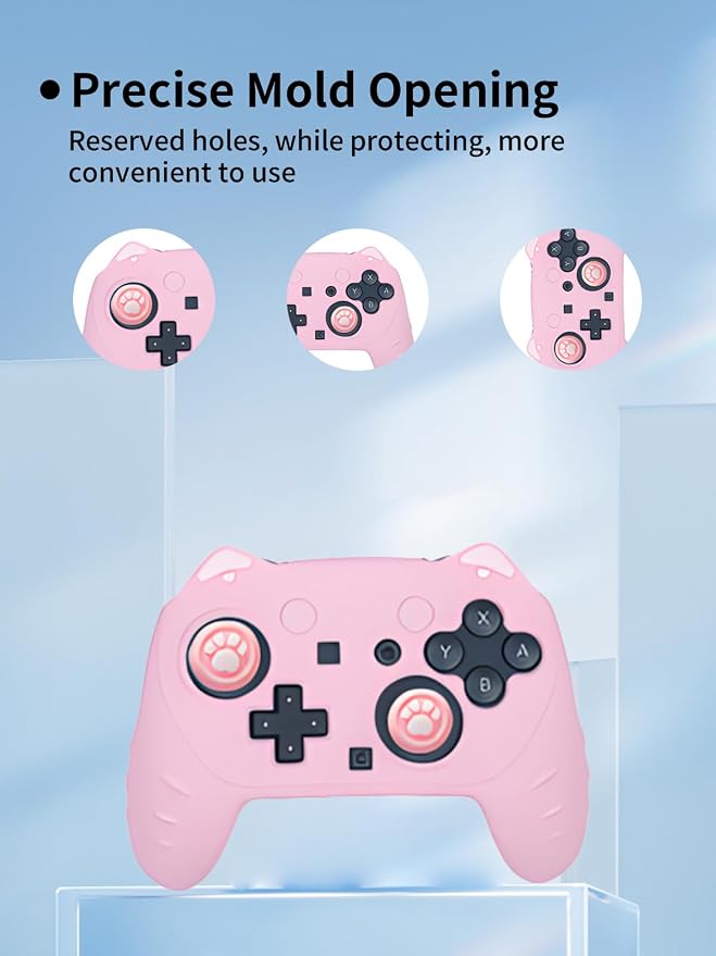 Case for Nintendo Switch 2 Pro ControllerUYRUREL Premium Sillence MaterialShock-Absorbing and Anti Drop Protection Soft Shellwith Stickers and Thumb GripsBlack.