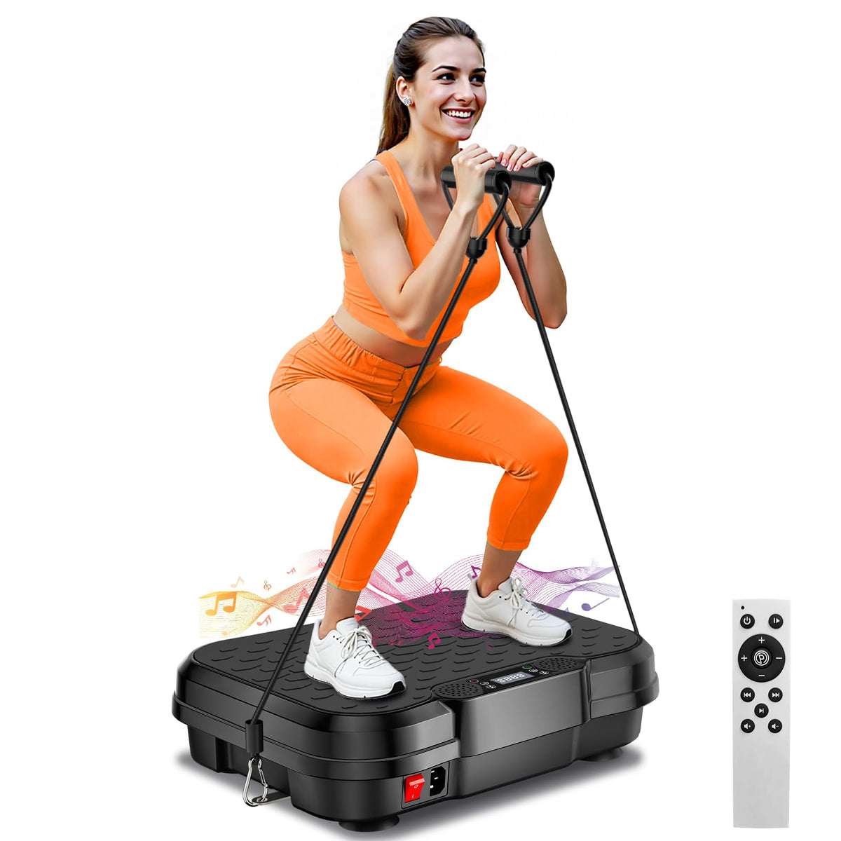 Vibration Plate Exercise Machine,Vibration Plate for Lymphatic Drainage Power Vibration Plate Machine Support 450 Lbs 250 Adjustable Speeds,Vibrating Plate Shake Plate Weight Loss