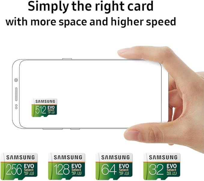 SAMSUNG (MB-ME128GA/AM) 128GB 100MB/s (U3) MicroSDXC EVO Select Memory Card with Full-Size Adapter