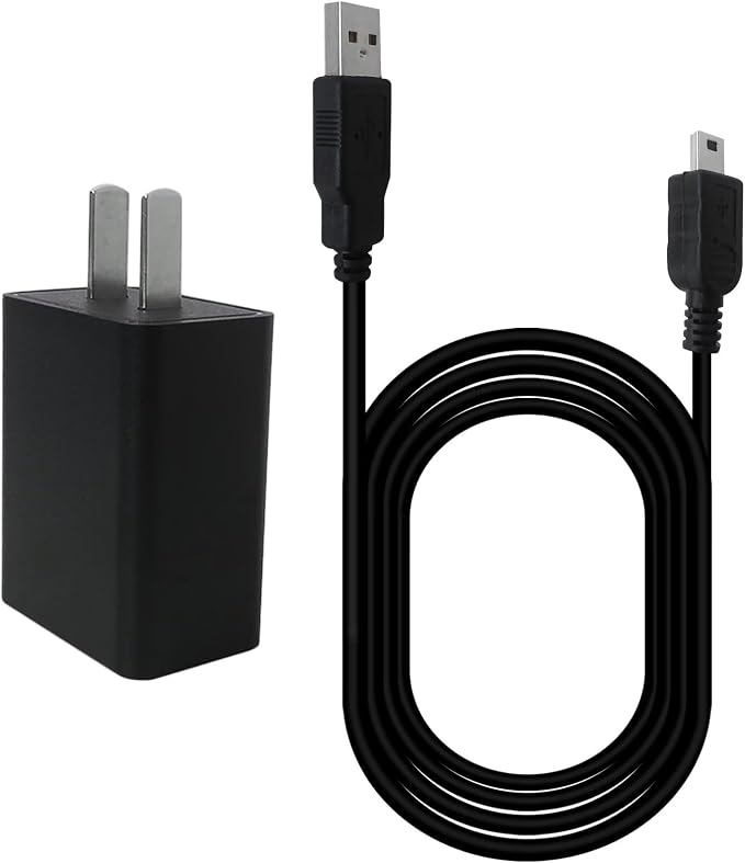 5V 1A AC Wall Charger with 5 Foot Power Adapter Cable Fit for Sat Navigation and Fit for Garmin GPS Receiver