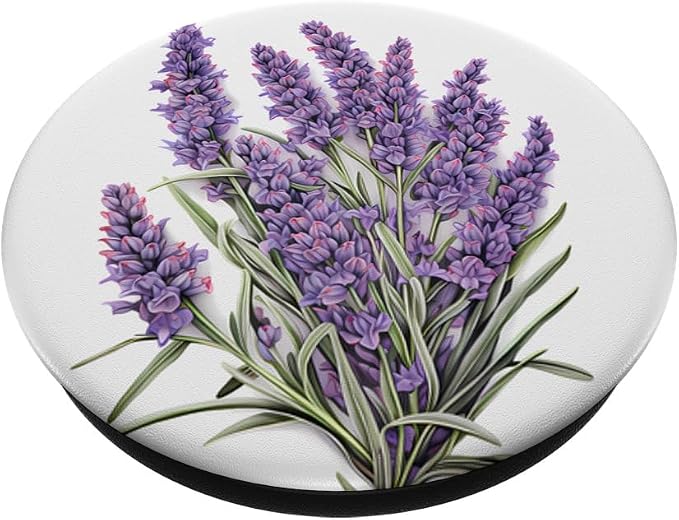 A Lavender Bouquet in Purple Watercolors A Flowery Lavender PopSockets PopGrip for MagSafe