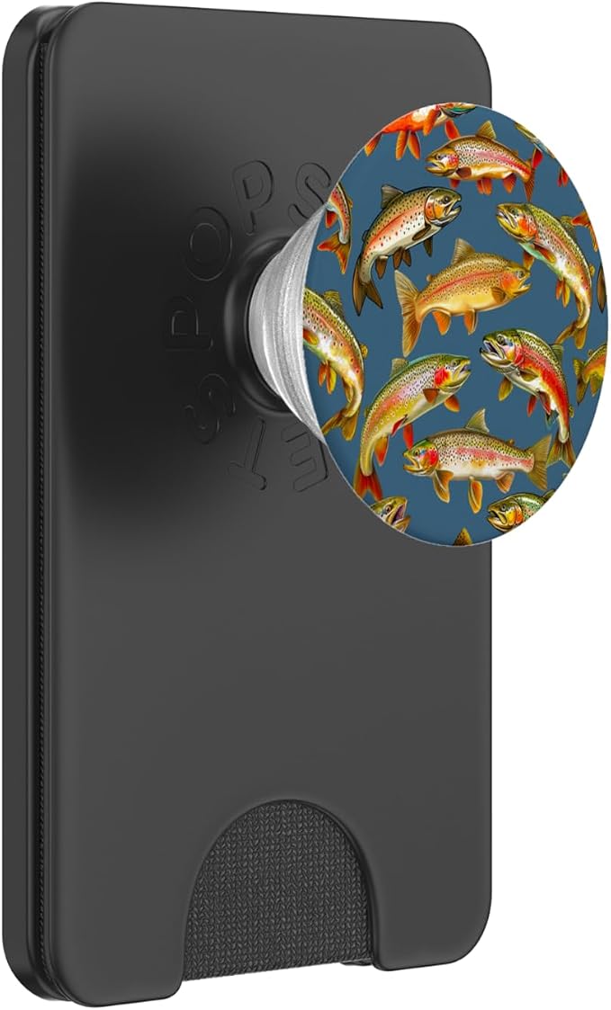 Fishing Fisherman Trout Fishing PopSockets PopGrip for MagSafe