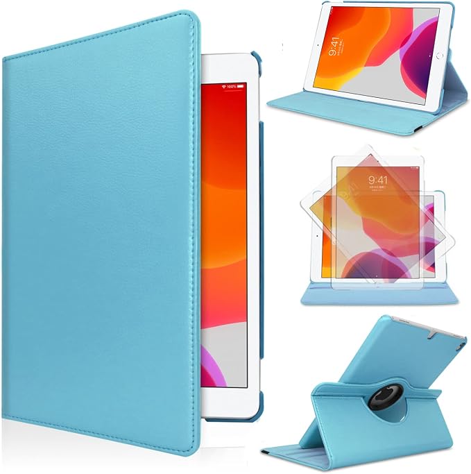 Case for ipad Pro 12.9 inch 3rd Generation 2018 Model A1876 A2014 A1895 A1983 360 Degree Rotating Smart Leather Auto Sleep/Wake Black