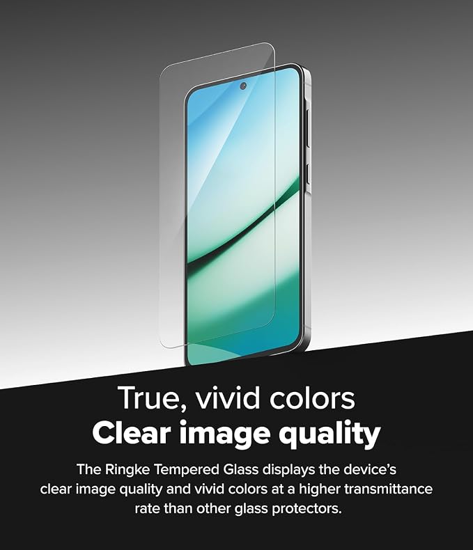 Ringke for Samsung Galaxy A35 5G Screen Protector [Easy Slide 2 Pack] | Easy Installation with Alignment Tool Case Friendly Premium 9H Hardness Tempered Glass